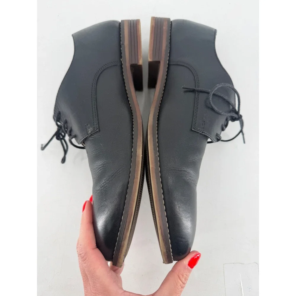 Taylor & Wright Derby Shoes Mens Size 10 Black Real Leather Lace Up Professional